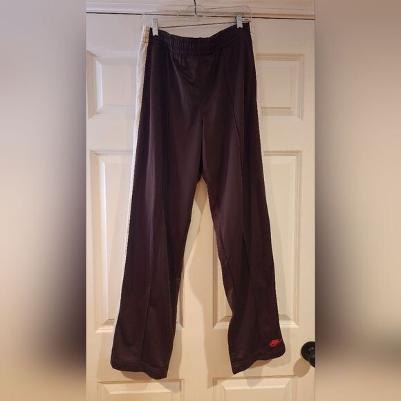 Nike vintage brown and white side striped sweatpants L - Picture 1 of 6